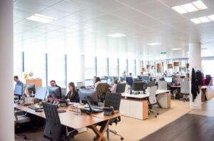 A call center experiences improved functionality with contact center AI technology